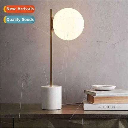 Scandinavian orb glass table lamp bedroom ins girls creative
