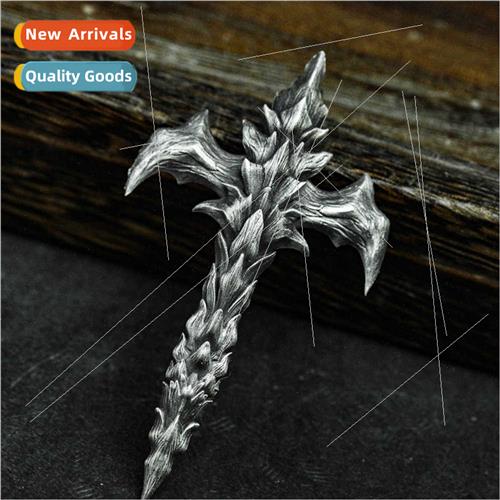 Europe retro personalized punk hip-hop sword pendant necklac