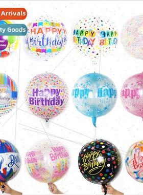Transparent 22 inch 4D birthday balloon balloon baby happy b