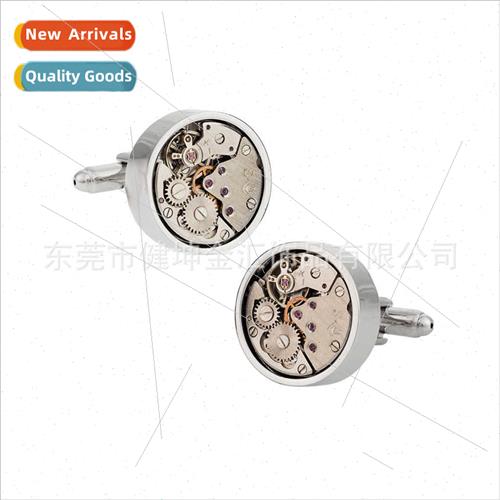 Mechanical Watch Movement Cufflinks Tourbillon Gear Cufflink