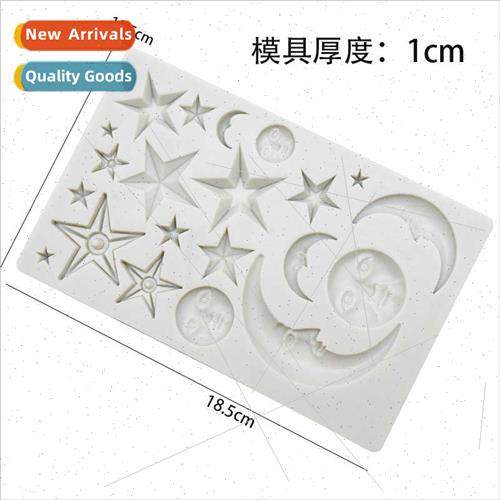 Star Moon Face Face Surround licone Moulds Chocolate Moulds