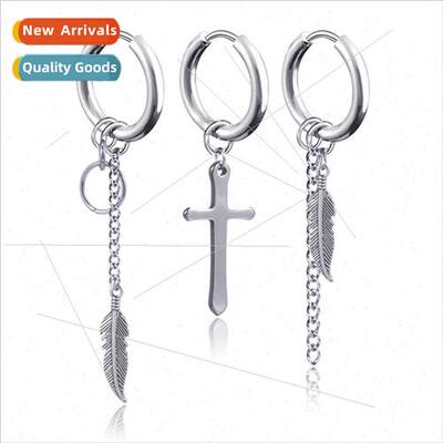 Set  American popular tassel chain tide earrings whout ear h