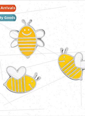 New creative cartoon cute insect corsage bee alloy drip oil