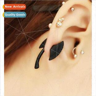 Korean jewelry cubic axe earrings personalized retro piercin