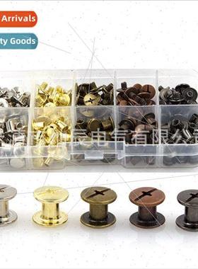 Double-sided rivets 200pcs four buttons book column leather