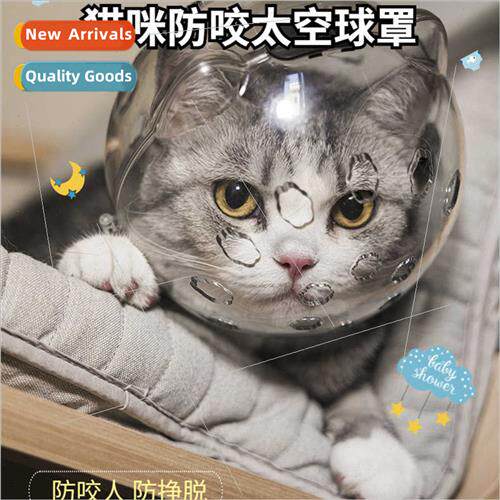 Cat space hood mouth cover anti-be elizabethan collar pet ca