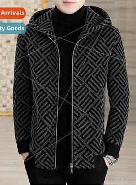 Autumn winter mink jacket men short wool coat high-grade hoo
