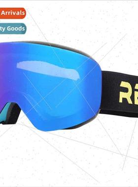 Men women  magnetic ski goggles column ski glasses anti-fog