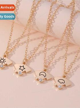 2022 New Jewellery Set Sun Moon Stars Clouds  Friends Patchw