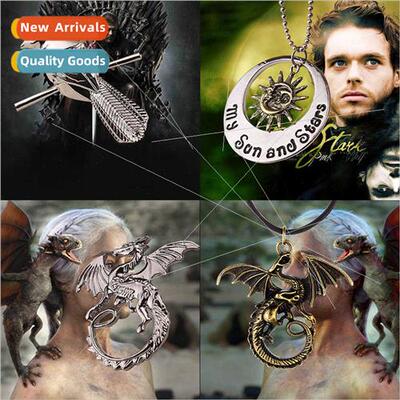 New game three-headed dragon series round plate alloy pendan