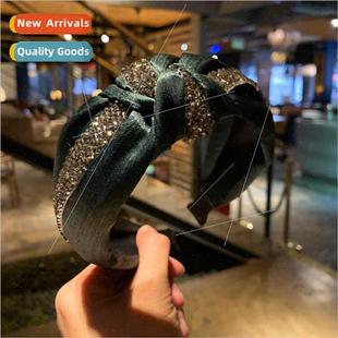 bands female wild Korea rhinestone hair flash headban simple