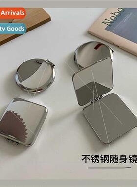 Korea ins niche portable stainless steel folding mirror fema