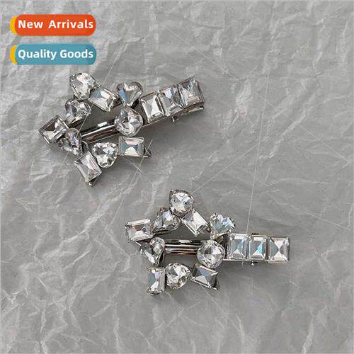 Hair clips whe love crystal pentagram side clips premium sen