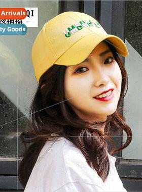 Korean  new two-color embroidery baseball cap men women soli