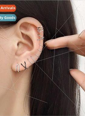 Men women universal no ear hole ear bone clip  Qin minimalis