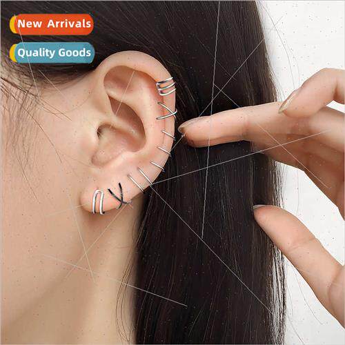 Men women universal no ear hole ear bone clip  Qin minimalis