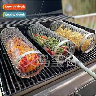 Basket Stainless Steel BBQ Removable Tube Cov Net
