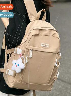 Pure color shoulder bag 2023 fashion high value student back