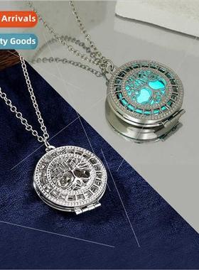 Europe jewelry diy round openable hollow e life vintage pend