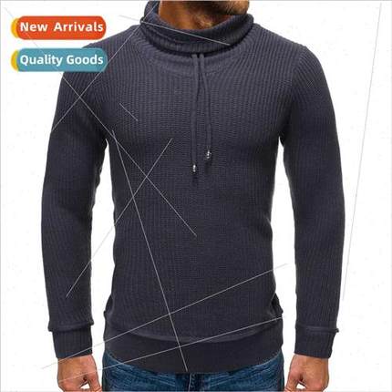 2022 Autumn winter new men high set stacked collar pullover