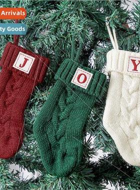 Christmas socks candy knted patch embroidery children gift b