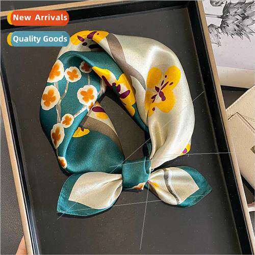 Spring Autumn new plum blossom mulberry silk silk scarf fema