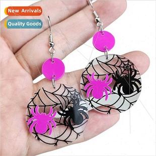Web Bat Clash Halloween Gothic Spider Earrings Hallo Acrylic