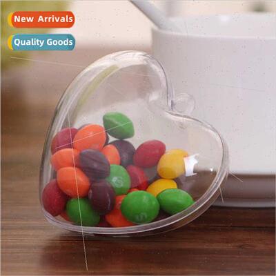 Transparent love heart wedding candy box Korean plastic hear