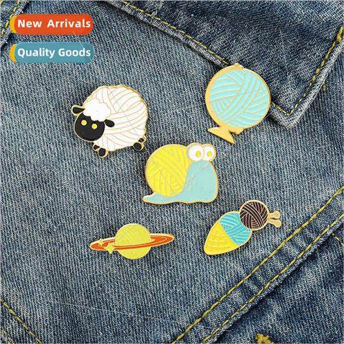 New creative globe planet brooch cute snail sheep alloy anim