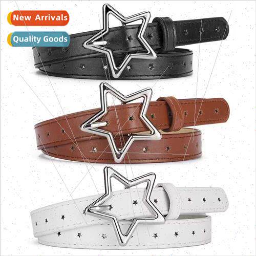 Children  pentagram belt ladies fashion star hole sweet deco
