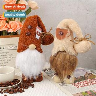 coffee decorations Rudolph doll creative faceless New