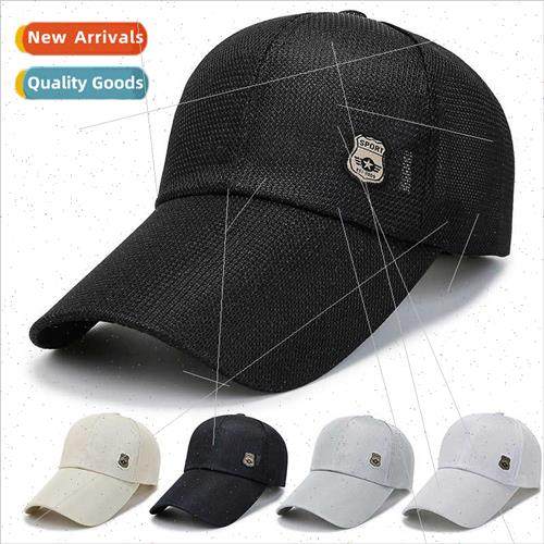 Hat men summer extended brim mesh breathable baseball cap Ko