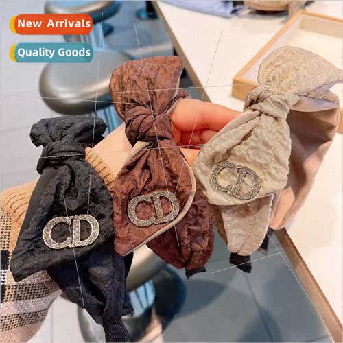 Korea retro rhinestone letters bubble fairy large  bow hairp