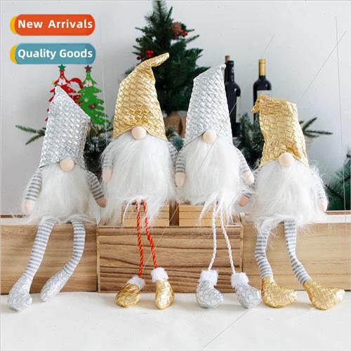 faceless old man ornaments Christmas est people gold silver