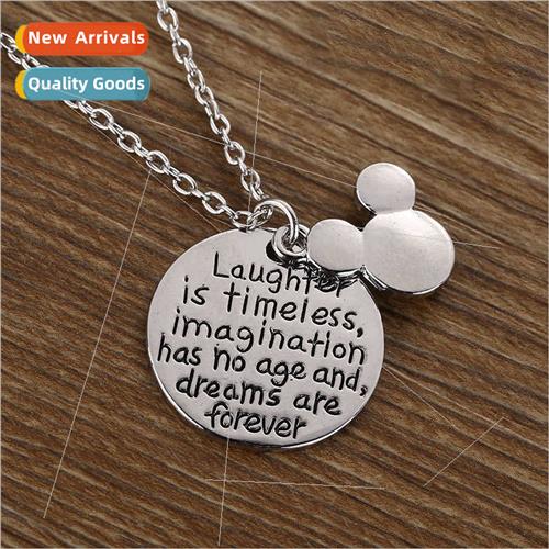 jewelry Mickey necklace dreams are ever Mickey Mouse letters