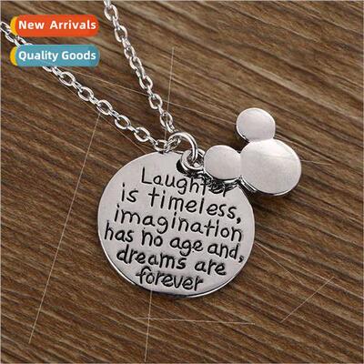 jewelry Mickey necklace dreams are ever Mickey Mouse letters