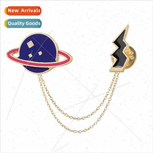 jewelry new brooch creative multi-color planet lightning set