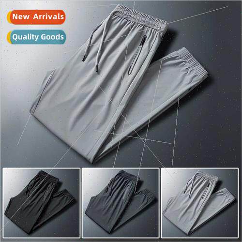 Ice pants men summer Korean casual quick-drying elastic spor