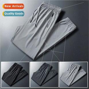 summer Korean elastic pants spor drying men quick Ice casual