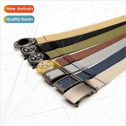 New  toothless nylon automatic buckle belt men casual nylon