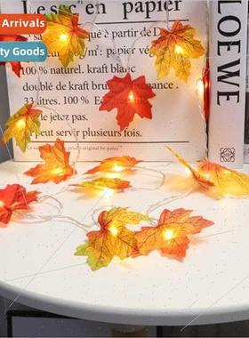 LED mulation Four Color Maple Leaf Thanksgiving Decoration g