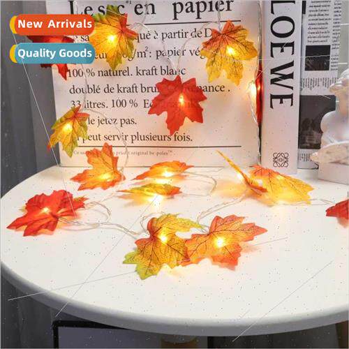 LED mulation Four Color Maple Leaf Thanksgiving Decoration g