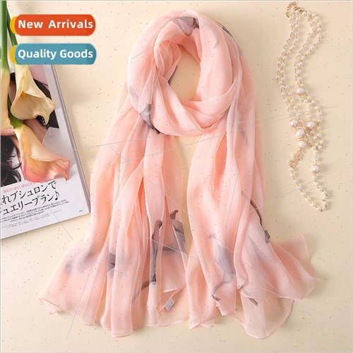 Spring Autumn new warm scarf female horseshoe lotus twisting