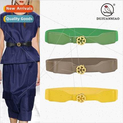 Europe fashion wide belt fashion round buckle elastic elasti