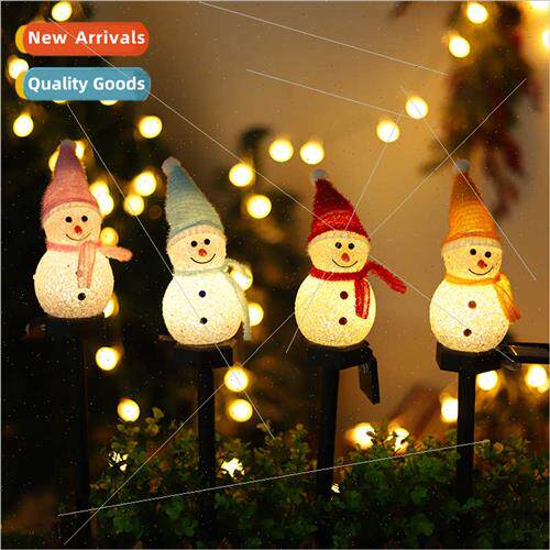 Snowman solar landscape lights lawn lights garden villa scen