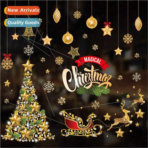 New Christmas colorful fancy static cling removable -adhesiv