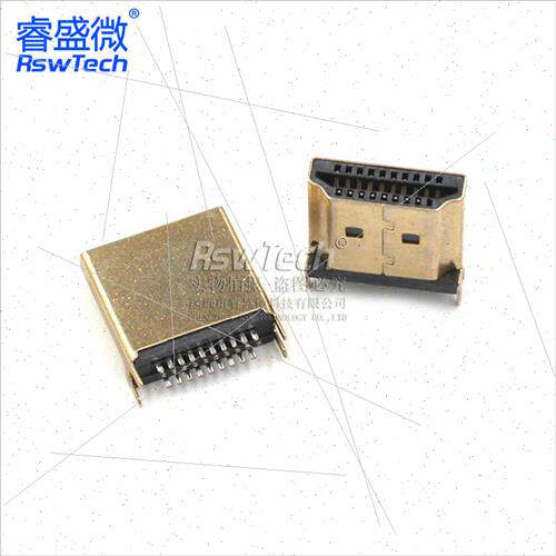 HDMI Male Clamp-on Gold-plated HD Connector Male ckel-plated