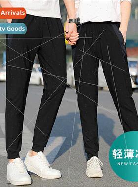 Couple  ice silk casual pants men 2022 summer sports pants n