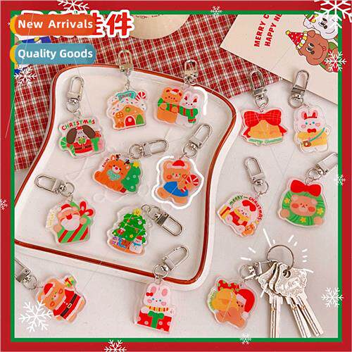 Japan Korea ins cute cute Christmas cartoon acrylic keychain