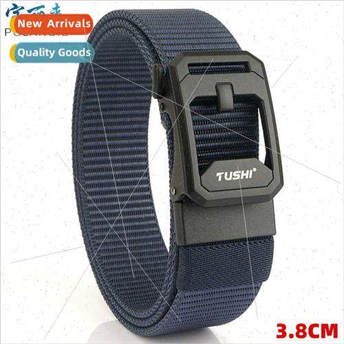 Hundreds youth nylon canvas belt toothless automatic buckle